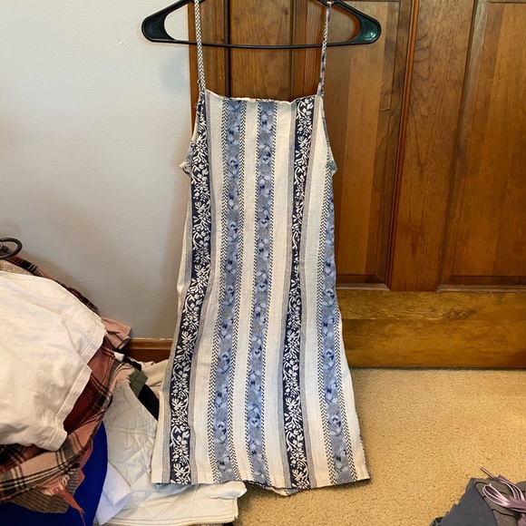 Blue, White, and Cream Dress - Picture 1 of 7